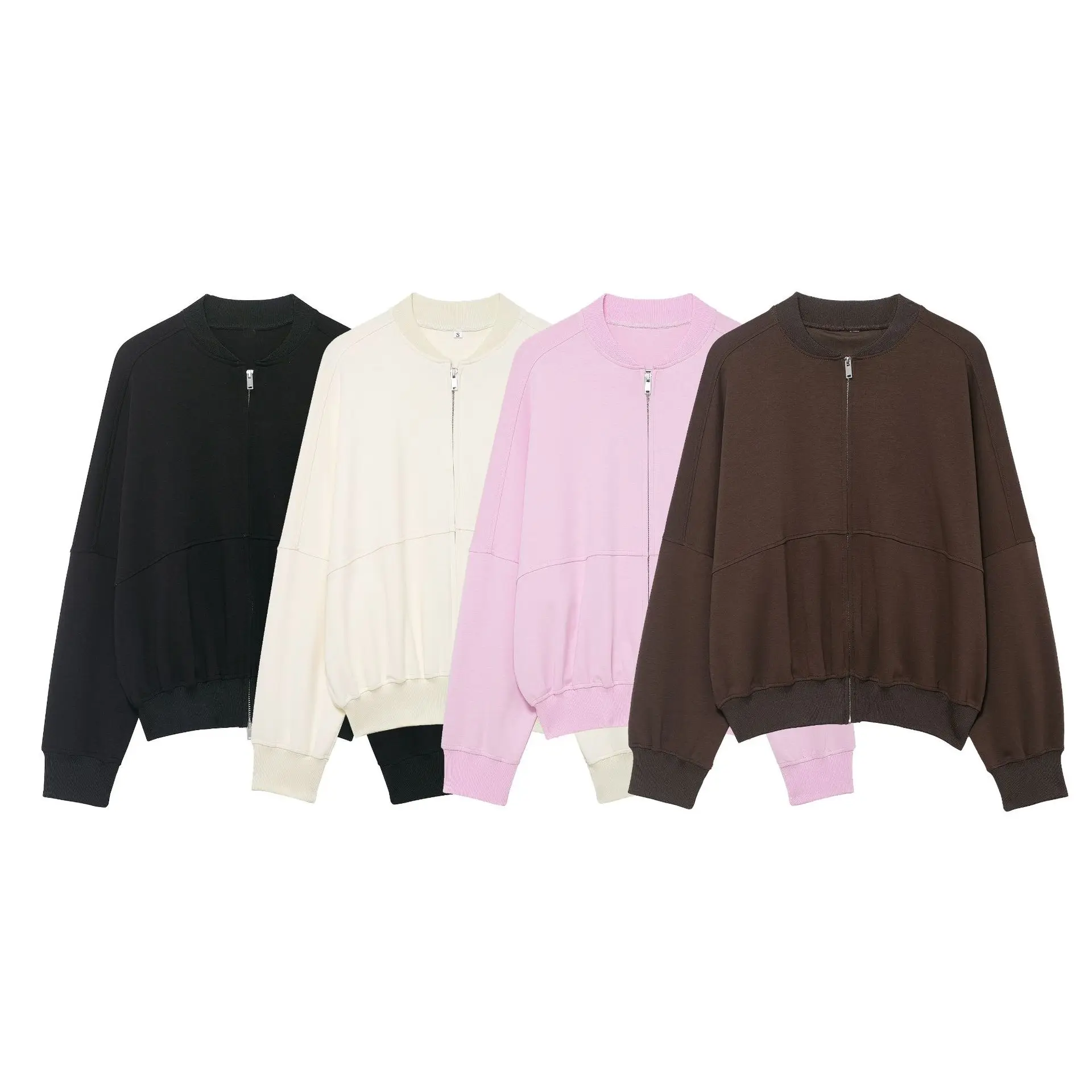 Fashionable round Neck Pilot Jacket And Pants Set Women's Cross-Border Clothing Organic Cotton  Color Casual Pants