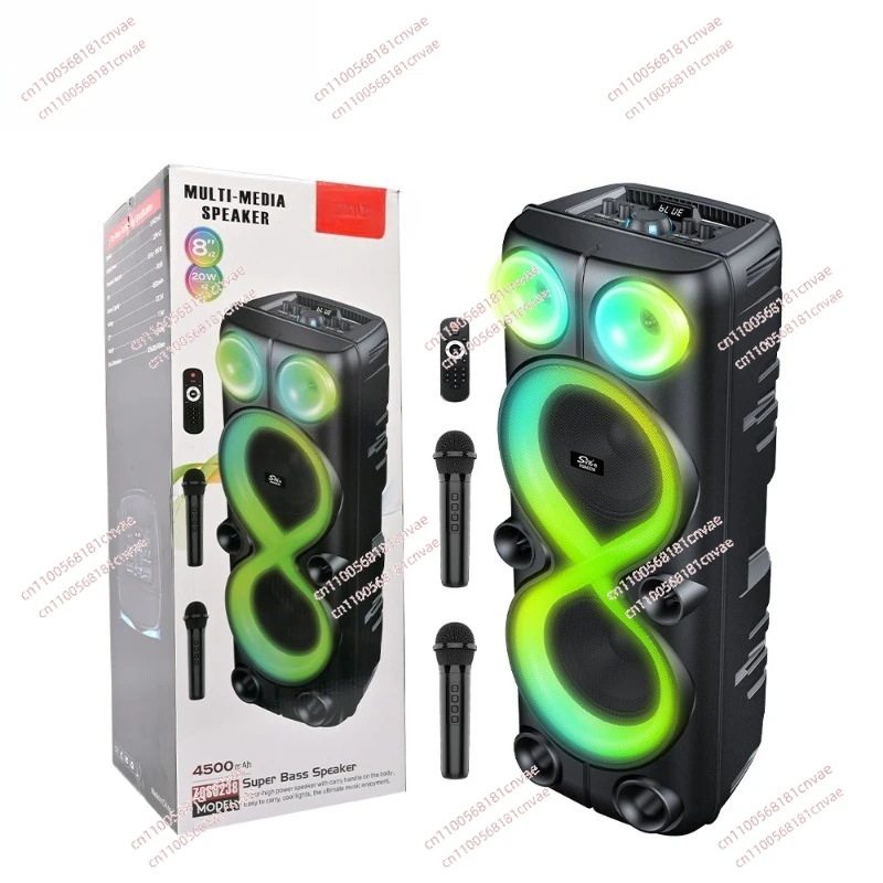 

Bluetooth-динамик высокой мощности 40 Вт, портативный беспроводной уличный динамик с RGB-подсветкой, бас для домашнего бассейна для вечеринок