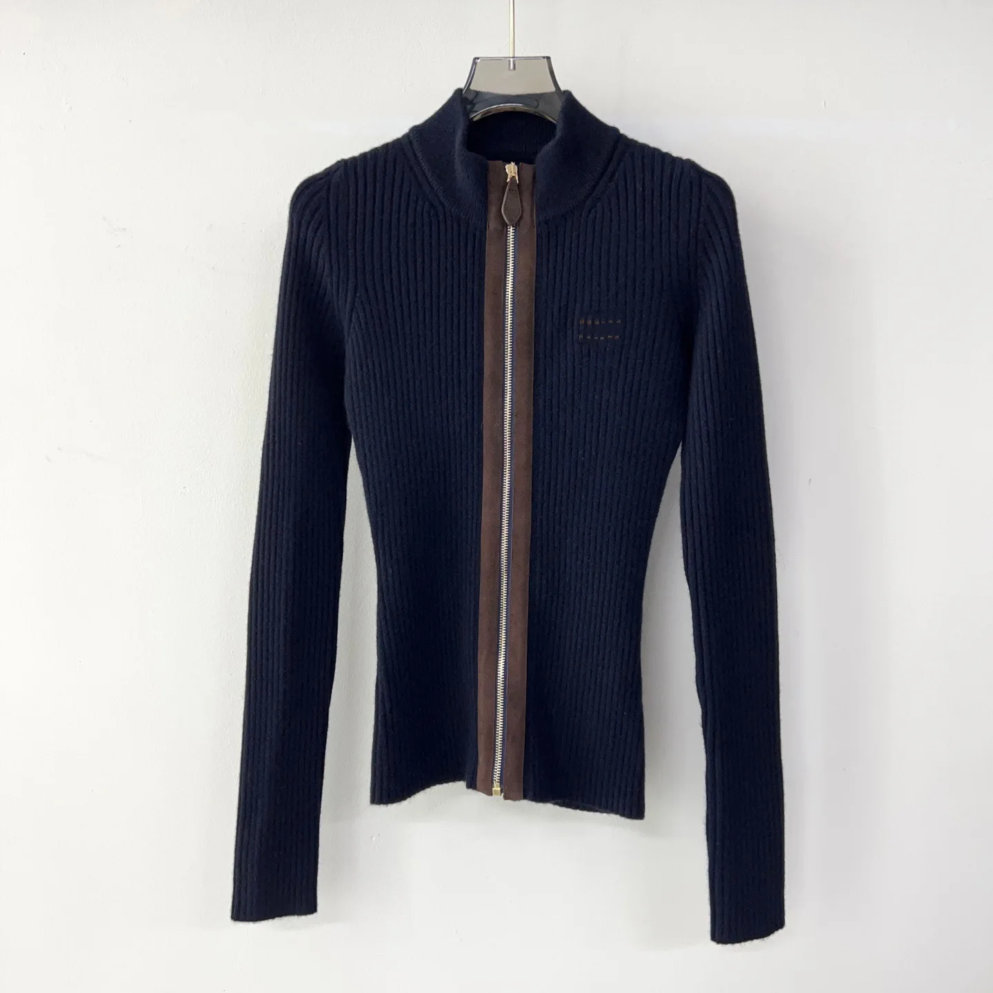 

Новое поступление осени 2025 года, кашемировый вязаный кардиган — свитер на молнии с полуводолазкой