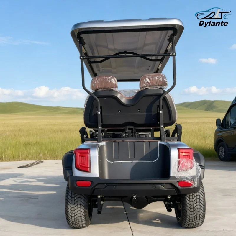 

2025 Новая модель стиля, экскурсионная клубная тележка, электрическая тележка для гольфа, багги, охотничья тележка со складным передним бампером на лобовом стекле для взрослых