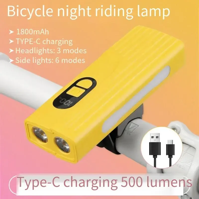 ضوء الدراجة المغناطيسي سريع التحرير - IPX6 مقاوم للماء RGB ضوء الدورة الأمامية لركوب الدراجات الليلية على الطرق