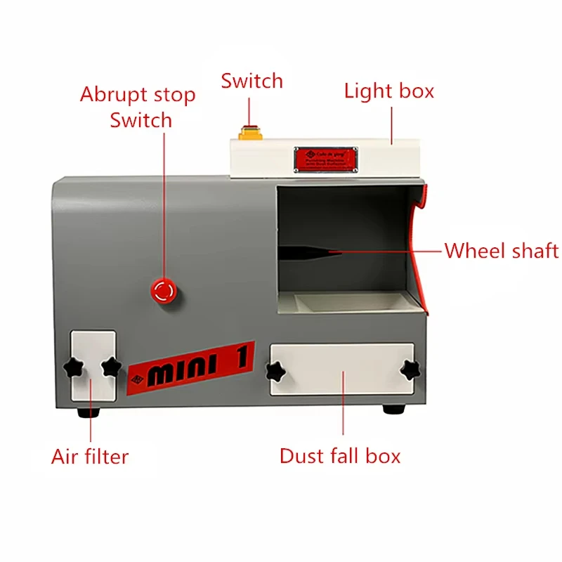 

MINI 1 Lapidary Machine for Jewelry Polishing Equipped with Dust Collector Tool for Jewelry Enthusiasts and Professionals