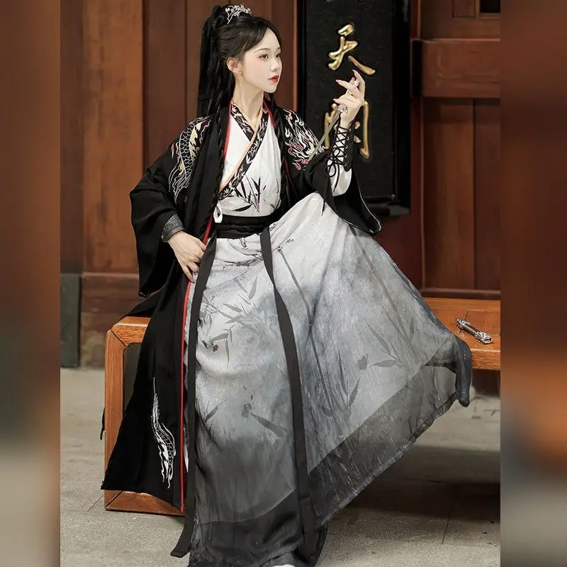 

Yourqipao Hanfu Coat Chinese Style Traditional Daily Pure Han Tang Ancient Women Chiffon Cardigan Chinese Clothes for Women