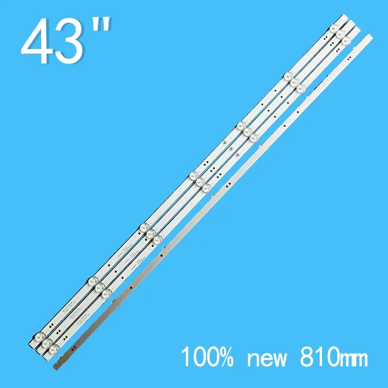 4pcs/Set 3V 810mm LED Backlight Strip for Akai AKTV4329M MS-T430 MS-T430-3030-08A MC-32A06X 32A/321 MS-L3452 V2 PT430CT02-1 3BCX