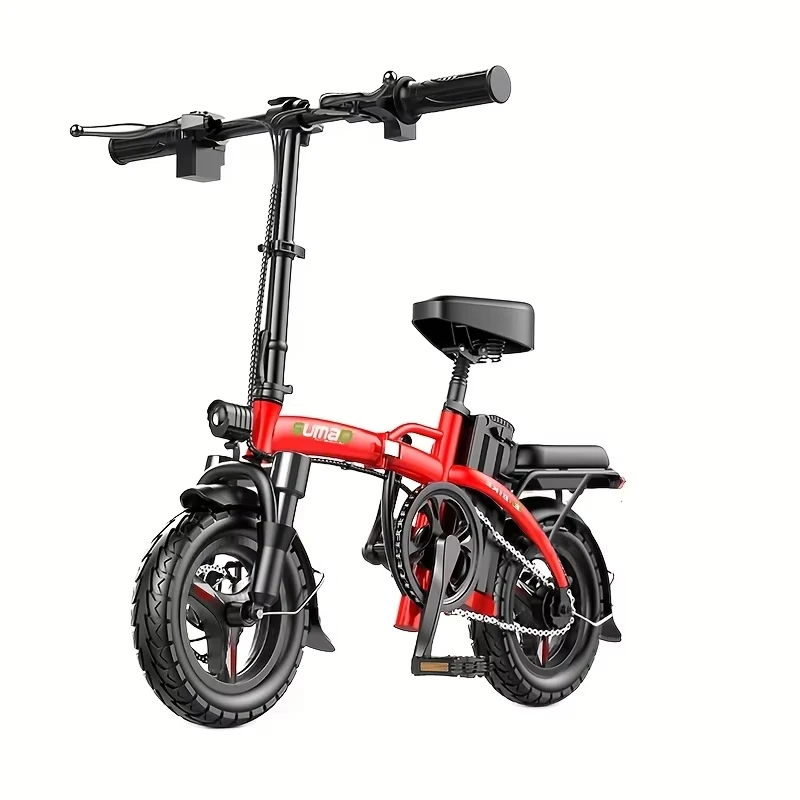 

Foldable 14" Electric Bike 400W Motor 48V 10Ah/15Ah/20Ah Removable Battery 45 Miles Range Adult E-Bike Commuting Cycling