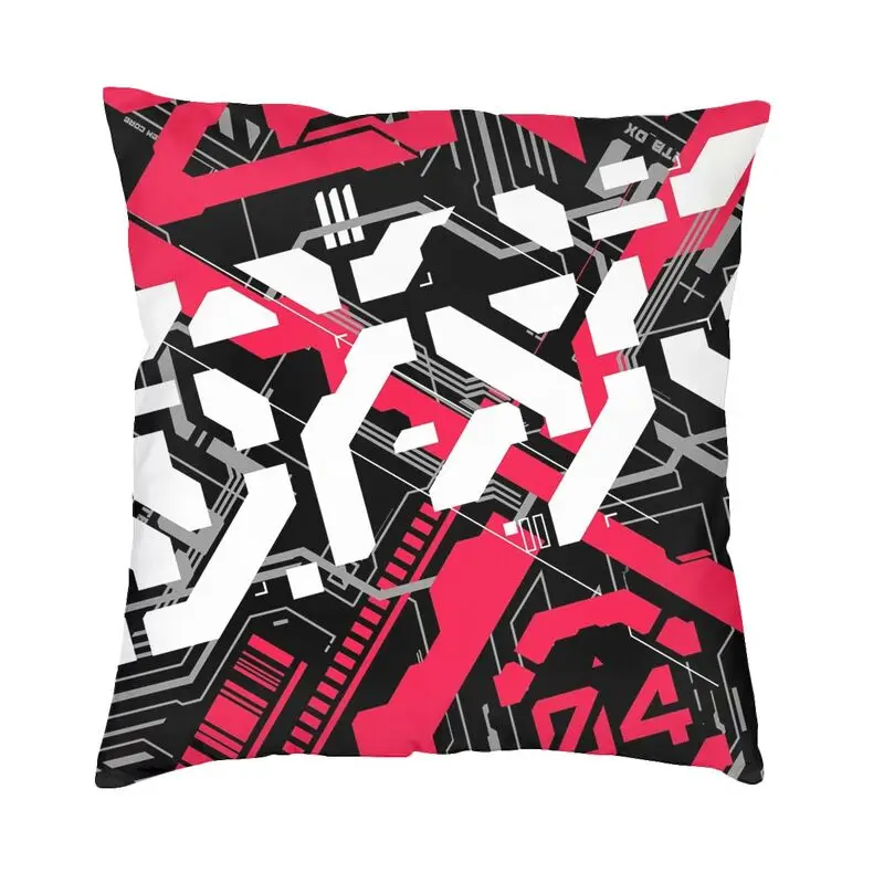 Techwear Pilot Zero Square Pillow Case Decoration Cushion Cover Throw Pillow for Car Double-sided Printing
