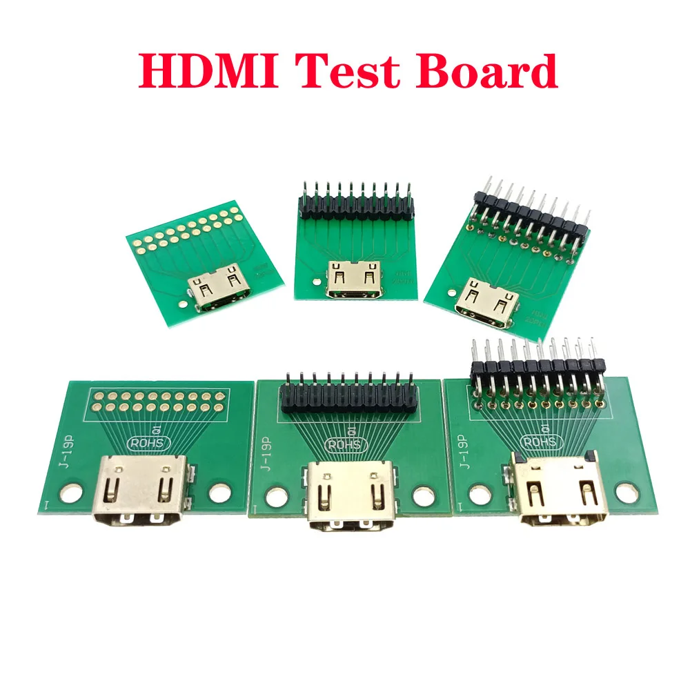 HDMI Socket Connector Female Seat Test HDMI-Compatible Mini 20Pin A Type 19Pin PCB Gold-Plated Board Bond Wires Seals