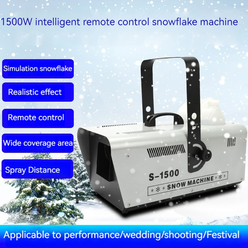 1500w Snow Machine Snowflake Machine with Wireless Remote Control for Christmas Wedding Kids Party Stage Effects