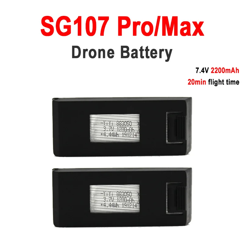 ZLL SG107 Max Oryginalna bateria do drona 7.4V 2200mAh 20min Czas lotu SG107 Pro Bateria do drona 107 Pro/Max Akcesoria Bateria zapasowa