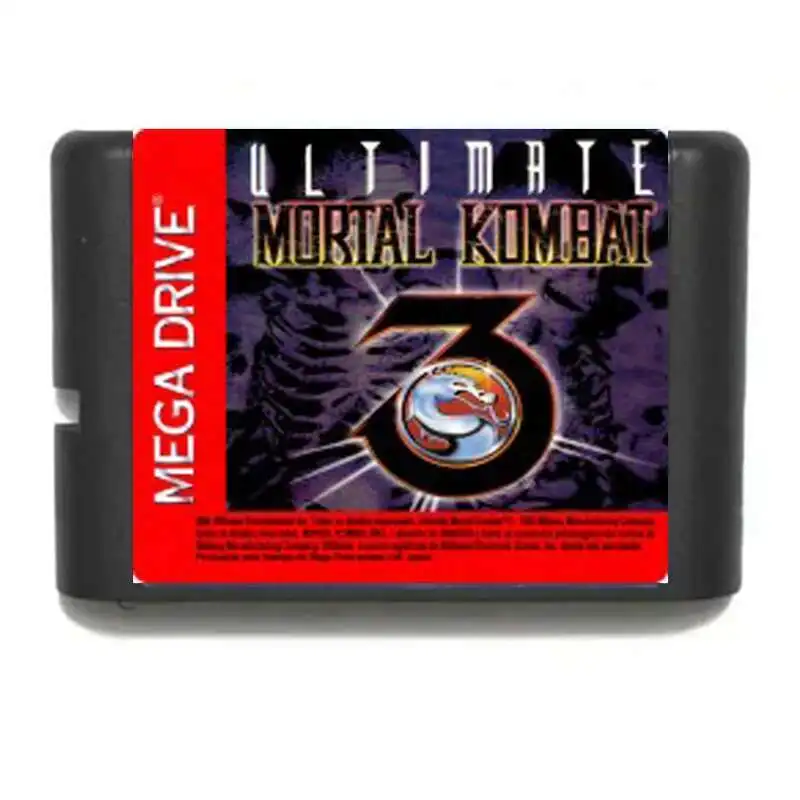 Новое поступление Ultimate Mortal Kombat 3 с различными этикетками 16-битная игровая карта MD для Sega Mega Drive для Genesis, русский язык