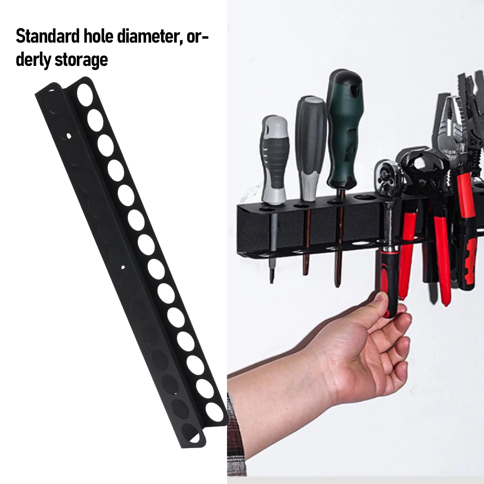 Metal Utility Storage Rack Hanging Screwdrivers Pliers Holder Space Saving Prevent Tilting Easy To Install for Workshops Sheds