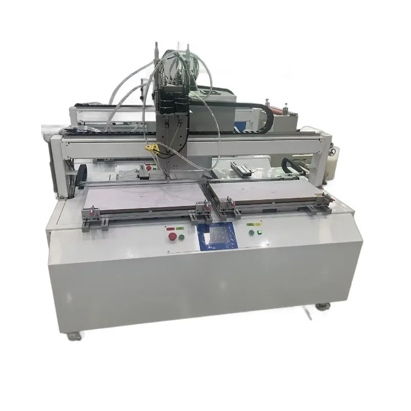 Floor-to-ceiling double-head blowing automatic locking screw machine, furniture hinge automatic screwing, double-head screw