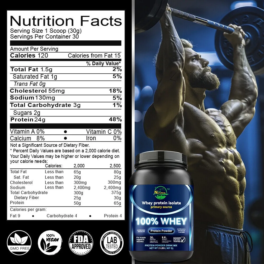 Nature\'s Live Whey Protein Powder 900g Chocolate Flavor Muscle Builder Powder