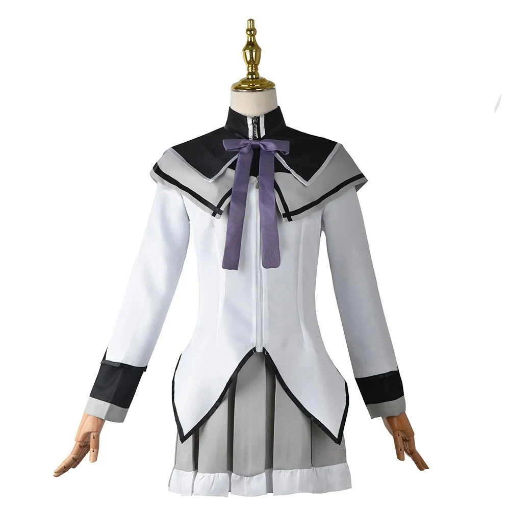 Anime Magical Girl Puella Magi Madoka Magica Homura Akemi Cosplay Costume Wig Fighting Uniforms Dress Halloween Costumes Women