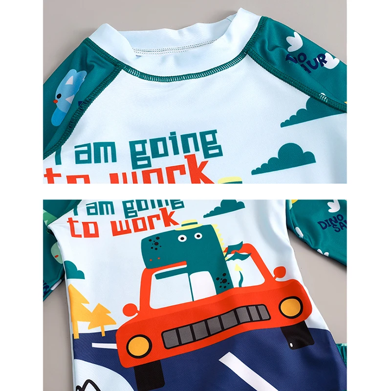 الأولاد مايوهات للمراهقين الصيف الاطفال ملابس السباحة الأزرق الأخضر ديناصور طفل لباس سباحة 2 إلى 3 4 5 6 7 8 9 10 11 12 13 14 سنة