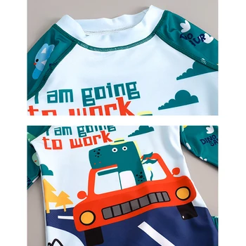 Striped Kids Rash Guard Swimsuit Set 4 Children Surfing Suit Boys 2 to 3 4 5 6 7 8 9 10 11 Years Kids Swimming Suits Girls Spf 50+ Long Sleeves Stripe Swim Tops+Trunks 4
