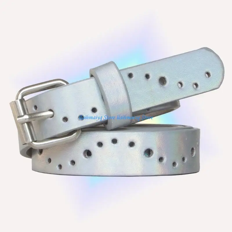 

573B Women Faux Leathers Jeans Belt 0.71" Thin Fashion Accessory Size Fit Most