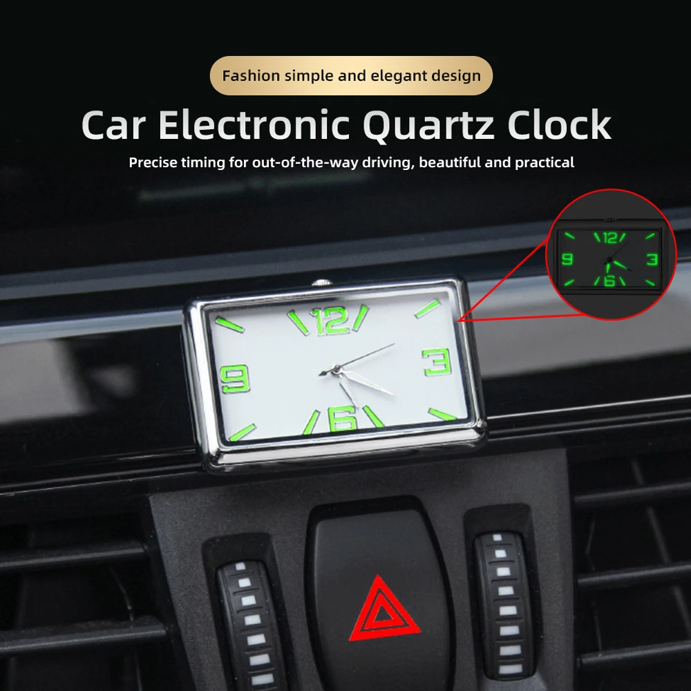 Car Clock Mini Luminous Automobiles Digital Watch Quartz Clocks Stick-on Auto Ornament For Styling Car Accessories 48X32MM