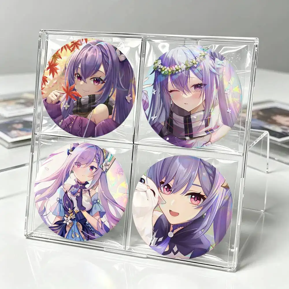 Game Anime Genshin Impact Keqing Round Badges Can Be Used To Decorate Clothes And Backpack Pins
