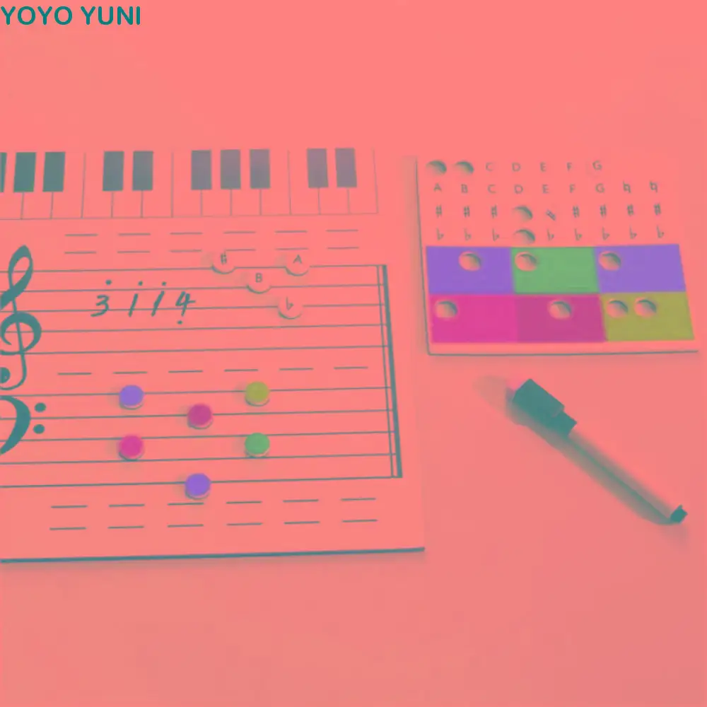 

Writing Music Score Whiteboard Erasable Reusable Music Teaching Tool Practice Dry Wipe Magnetic Music Notes Stickers Students