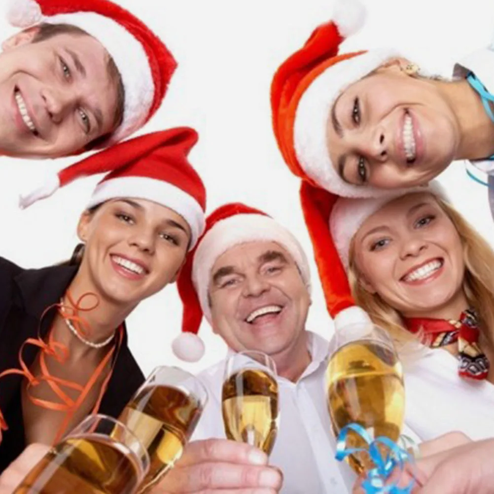 

4Pcs Christmas Hats Santa Hat for Men Women Kids Xmas Party Decoration Winter Holiday Accessories Festive Wearable Ornament