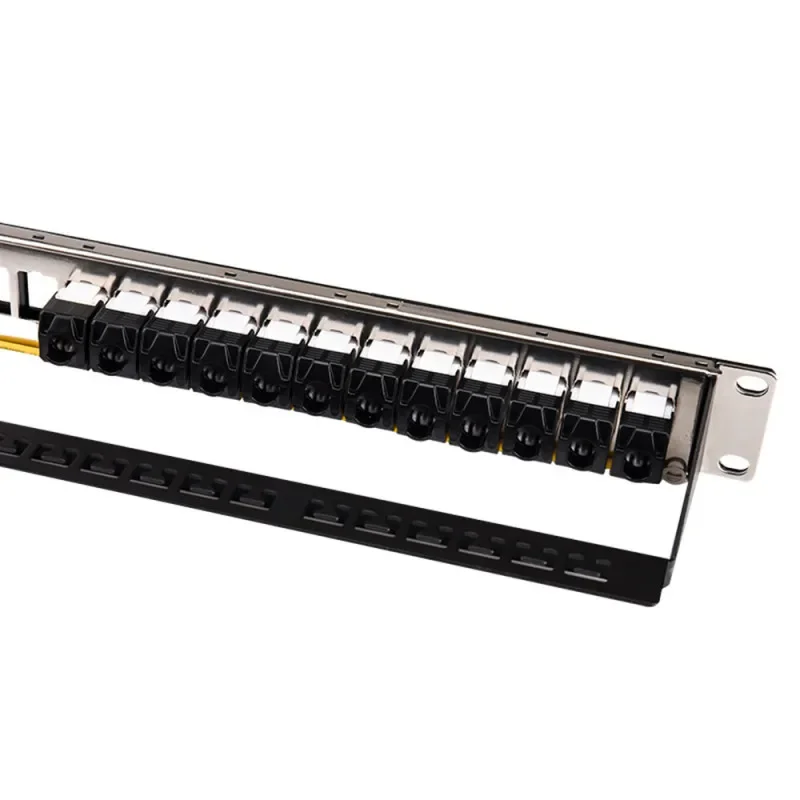 Imagem -03 - Rack Ethernet do Quadro do Painel de Remendo Acoplador Keystone Jack Internet do Cabo do Armário Rj45 Cat5e Cat6 Cat6a Cat7 19 24 Portas