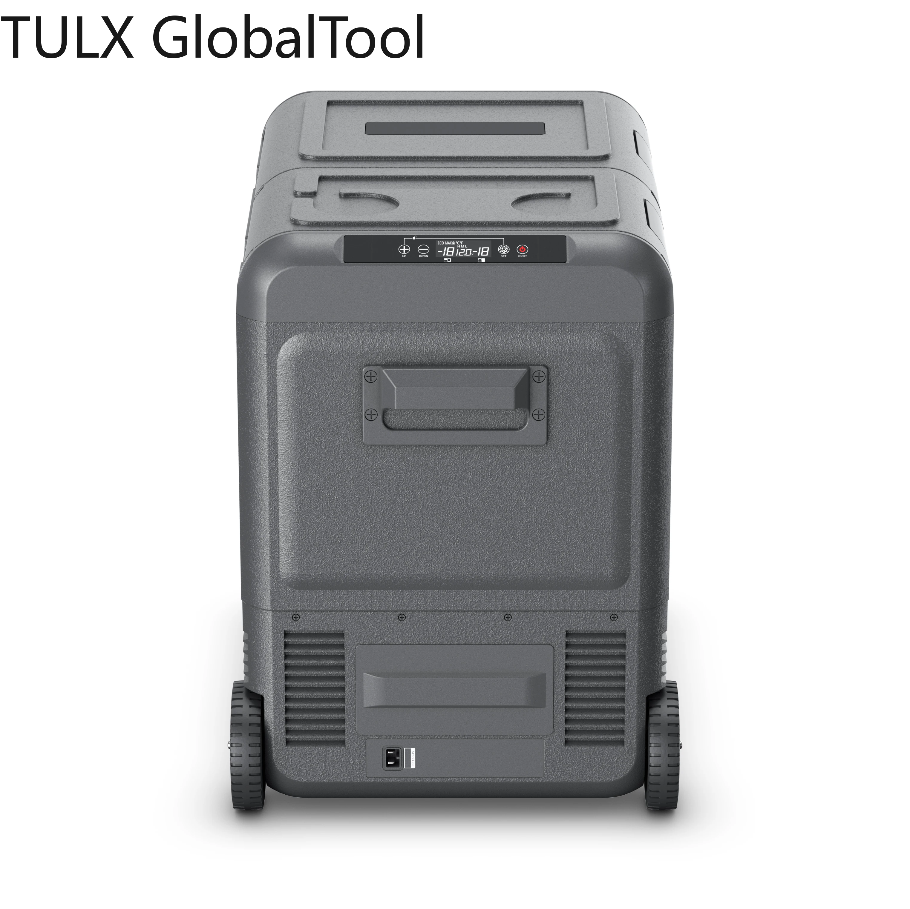 

TULX 55L Dual-Zone Plastic Car Fridge Freezer with Heels 12V/24V Compressor with Cooling -22C to 20C Temperature Range