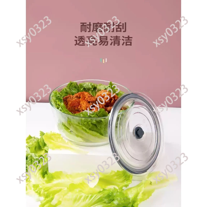 

Round Glass Leakproof Bento Box Sealed Portable Food Storage Container