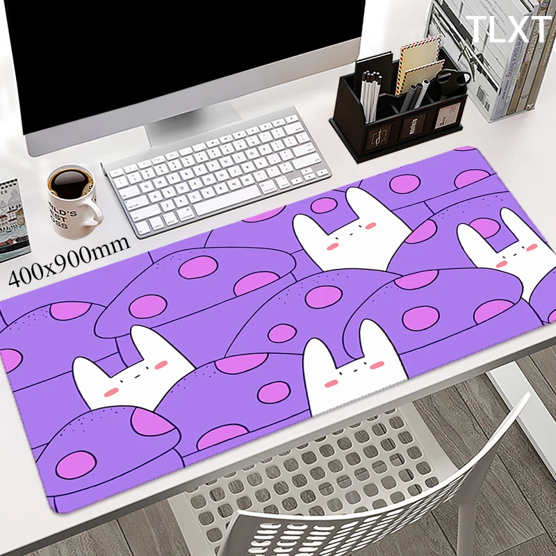 

Cute Large Mouse Mat Kawaii Rabbit Mousepad Rubber Laptop Mausepad 900x400 Student Keyboard Mats Big Deskmat Office Mouse Pad