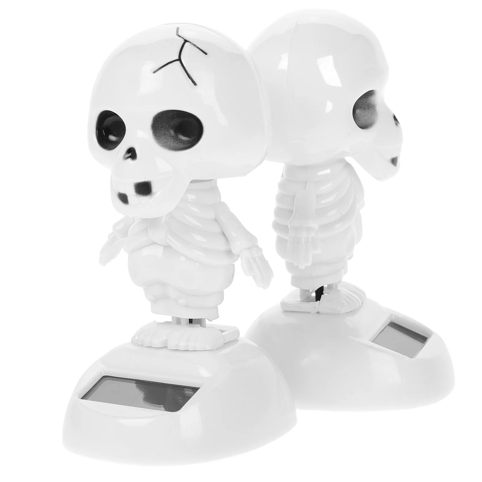 

2Pcs Halloween Solar Dancing Ghost Decor Car Desktop Indoor Creative Shaking Head Ornament Solar Dancing Ghost Decor