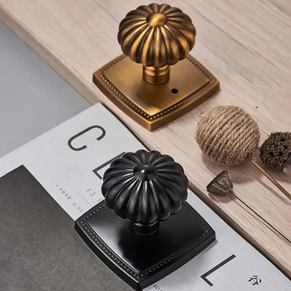 

Zinc Alloy Invisible Door Lock Single Tongue Brass Double-sided Lock Pumpkin Shape Magnetic Keyless Door Lock Bedroom