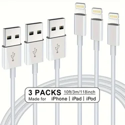 LAIHONEN 3pcs 1pc for iPhone Charger MFi Certified Lightning to USB Cable Fast for iPhone Charging Cable Cord for iPhone 12 11