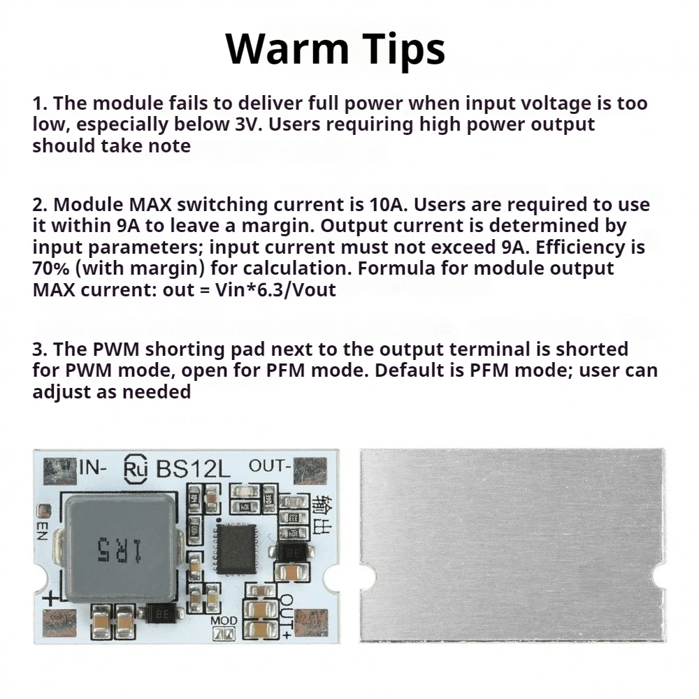 وحدة طاقة معززة DC-DC 2.7-11 فولت إلى 5 فولت/12 فولت 10 أمبير مع حماية من الدائرة القصيرة لوحة طاقة صغيرة مع مدخل/مخرج TVS #6