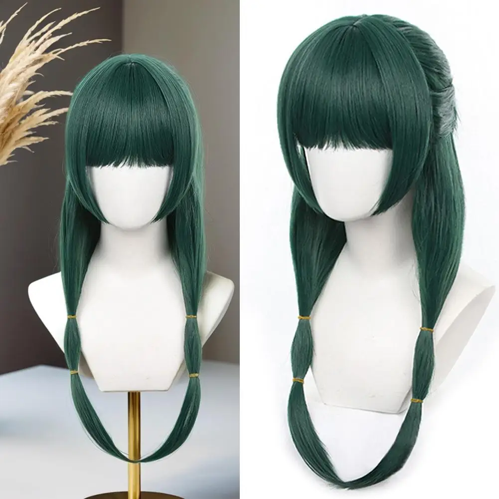 

NEW Dark Green Synthetic Wig High Quality Chemical Fiber Anime Character Cosplay Cat Design Reality Show Inspired Hairpiece