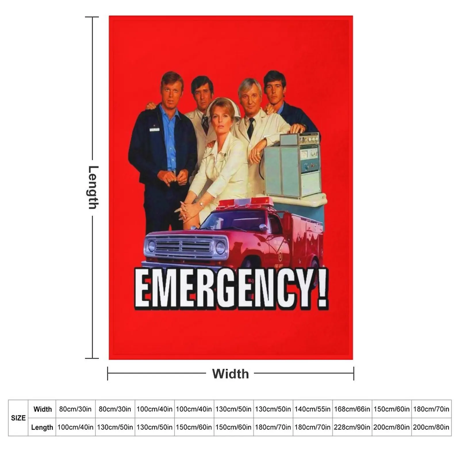 Retro Vintage 70s EMERGENCY! Cast Tribute Throw Blanket Summer Beddings Luxury Brand Sofa Vintage Blankets
