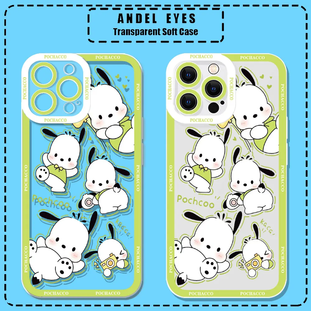 Cartoon Cute Pochacco Case For Samsung Galaxy A55 A54 A53 A52 A52S A72 A71 A35 A34 A32 A31 A25 A24 A23 Cqoue Transparent Cover