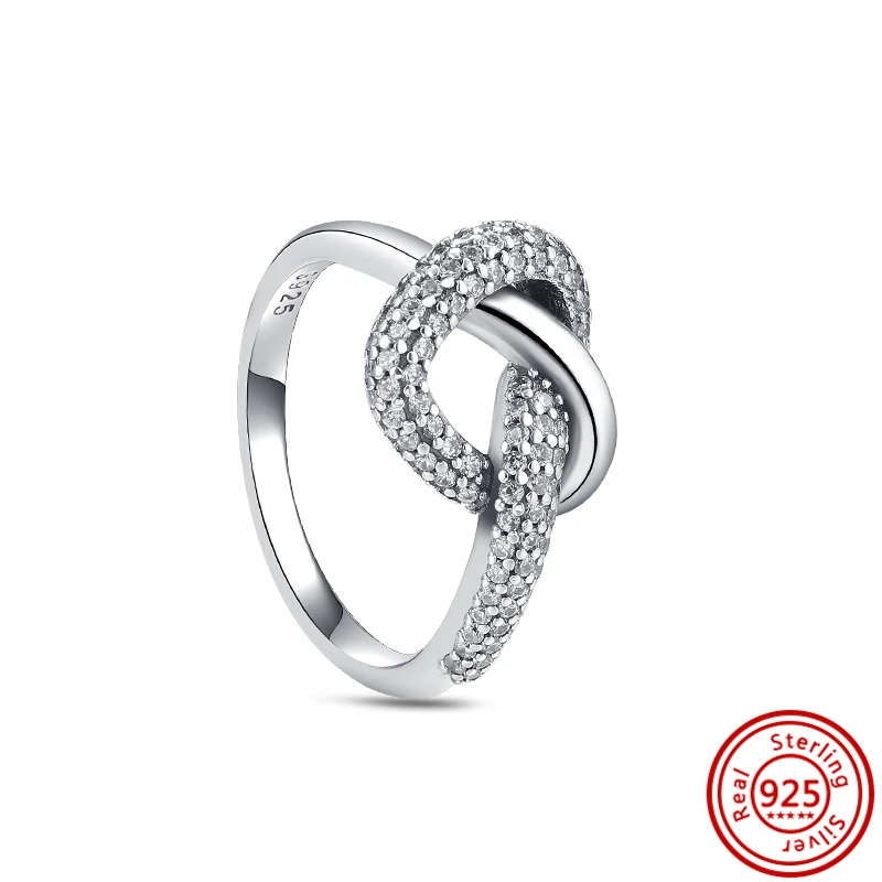 Anello da dito Pantaro vero argento Sterling 925 impilabile fiore infinito principessa corona cuore anelli di fidanzamento gioielli anniversario