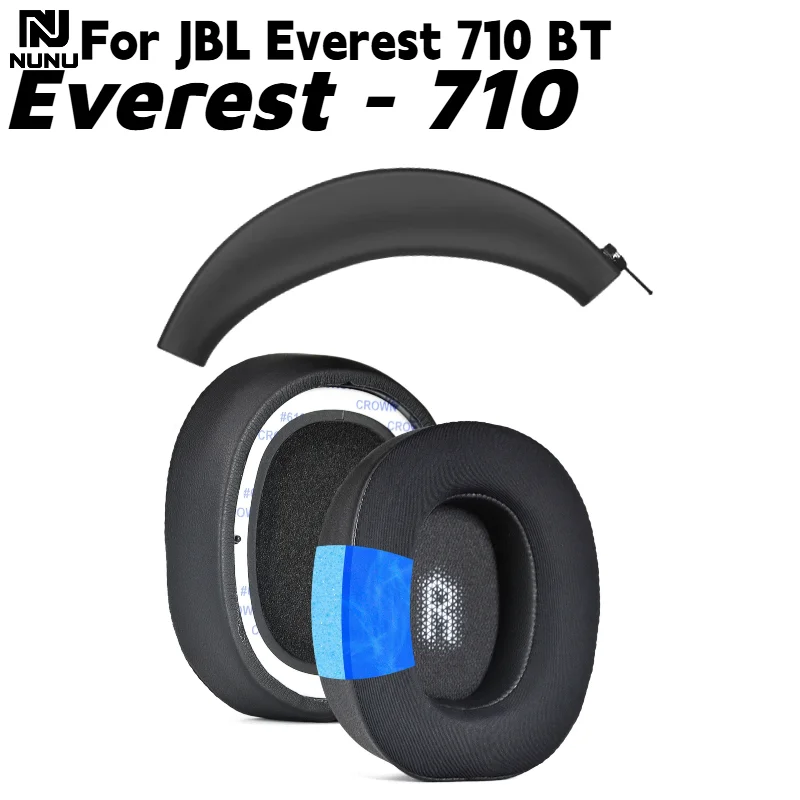 NUNU Replacement Soft Ice gel Ear Pads Cushion / Silicone zipper head beam protective cover For JBL Everest-710 Gaming Headset view 2