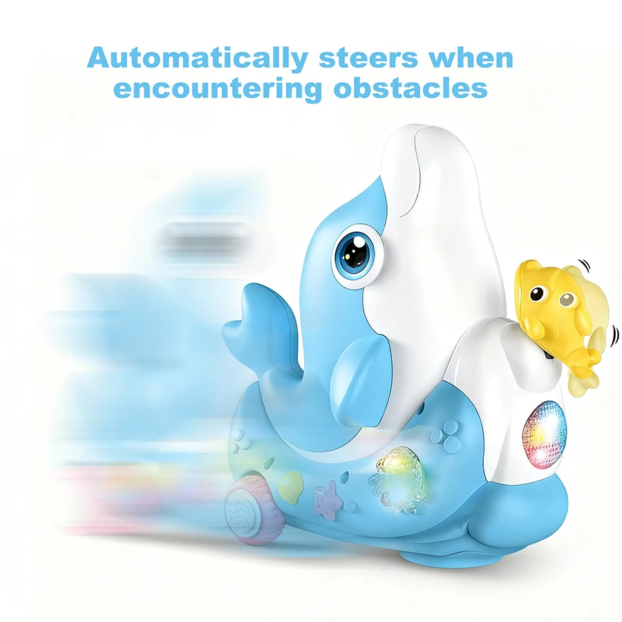 Musical Walking Dolphin Ball Toys for  Kid Musical Toy with LED Light Music Sensory Activity Toys Learning Educational Toys