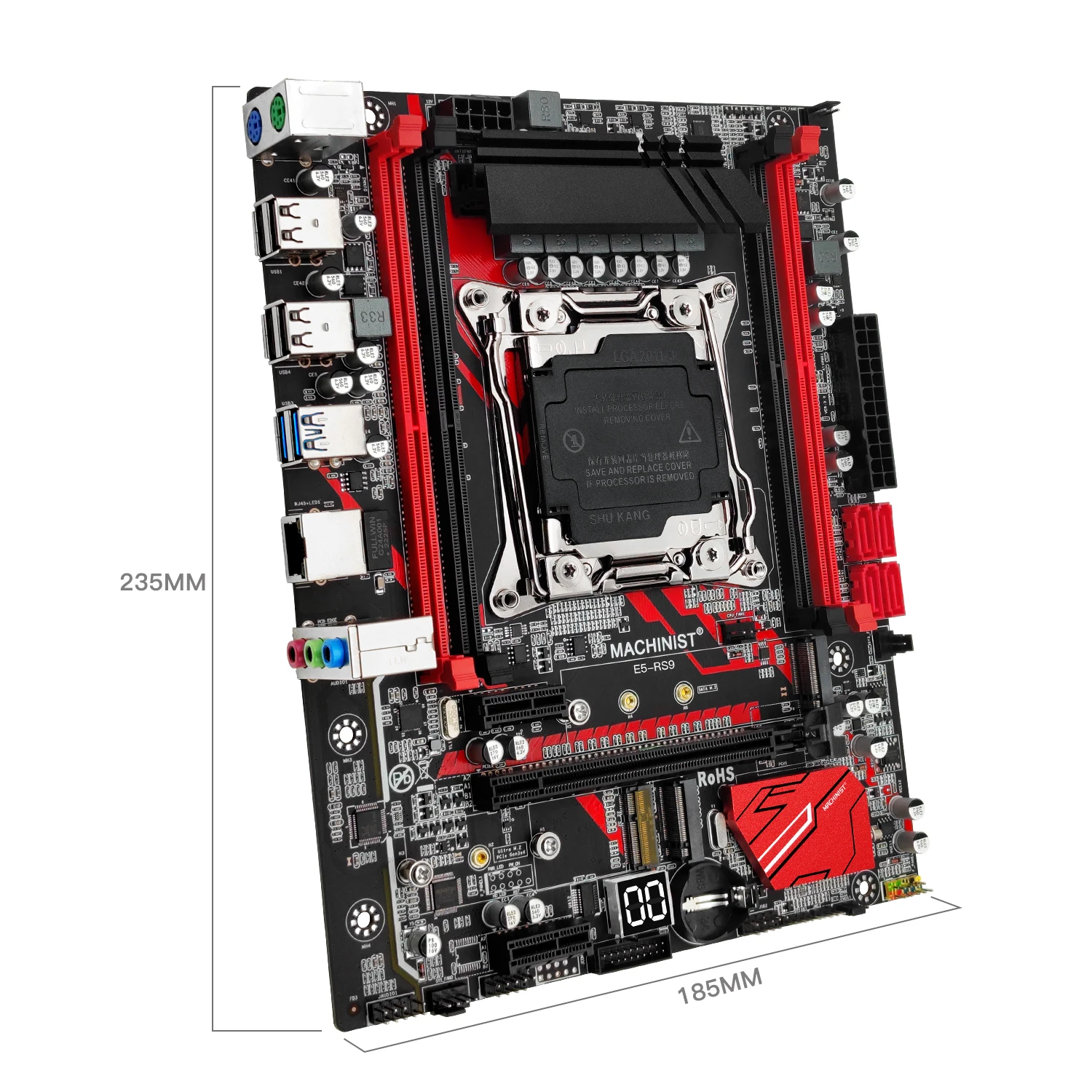 Imagem -02 - Placa-mãe Lga 20113 Suporte Xeon e5 v3 Processador de Cpu v4 Ram Ddr4 Sata Nvme Wifi Slot M.2 Quatro Canais Rs9 Machinist-x99