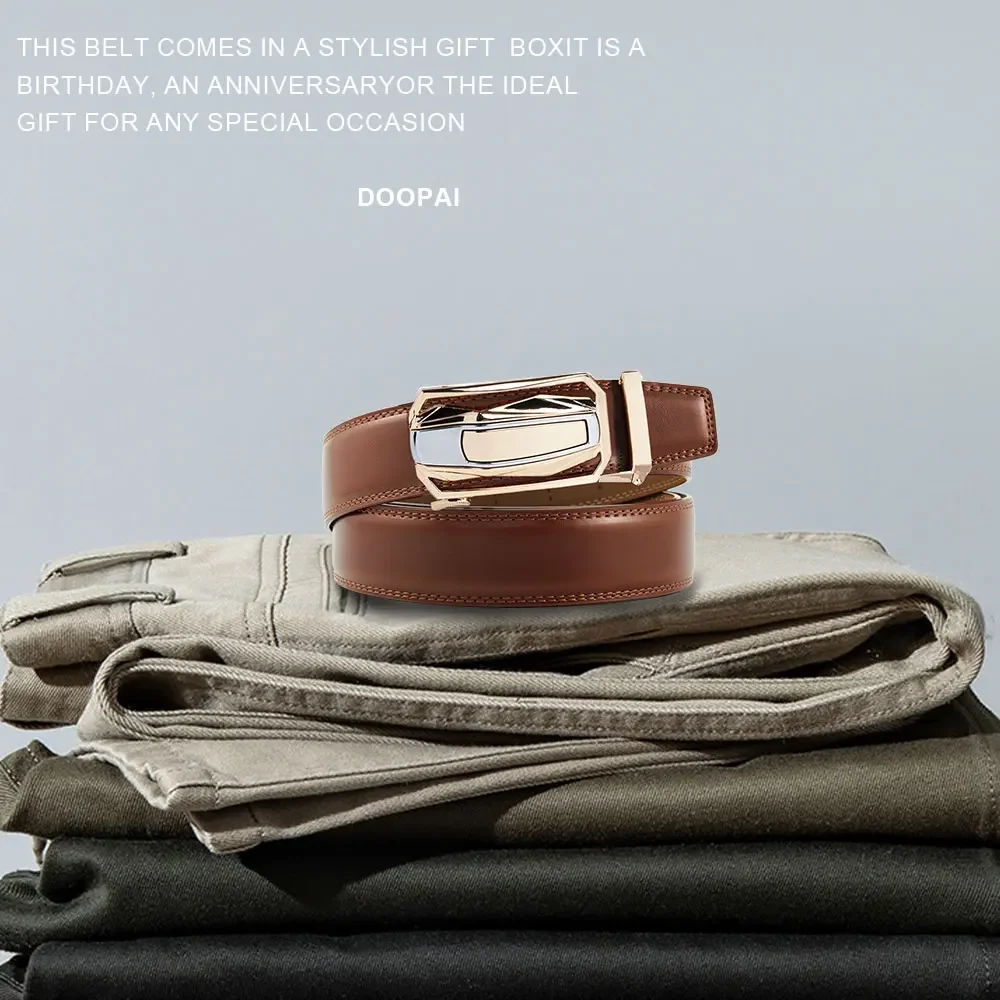 Men Belt Genuine Leather Brand Belt Car Automatic Buckle Belt Cow Strap Sports Fashion Waist Strap Black Male Belts for Men