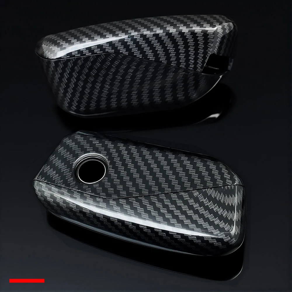 الكربون ABS حالة لسيارات BMW 7 سلسلة X7 I7 IX 740LI الكانتارا سيارة مفتاح بعيد غطاء شل الملحقات #4