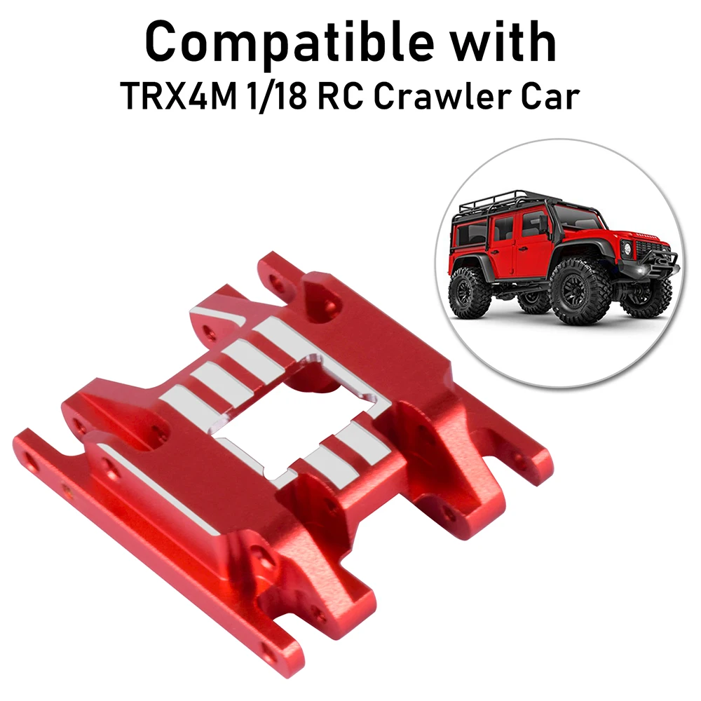 9imod Aluminum Alloy Skid Plate Transmission Mount Gearbox Base Center Frame Brace Hops Up for TRX4M 1/18 RC Crawler Car Parts