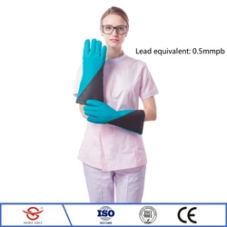 X-ray gamma ray protective super soft lead rubber gloves Nuclear Power Plant use radiological protection 0.5mmpb lead gloves