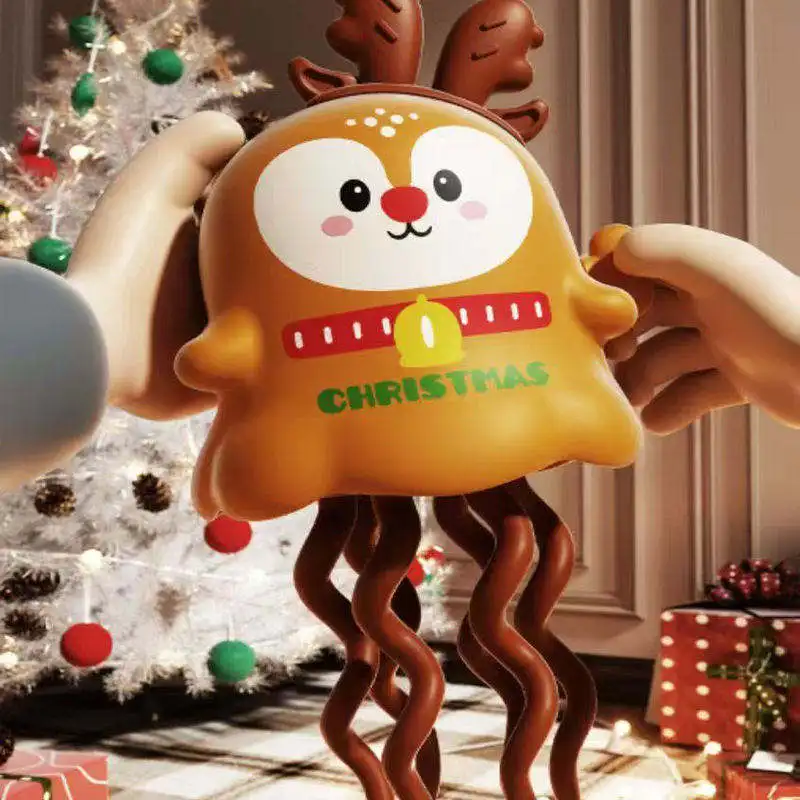 Uhrwerk, aufziehbar, tanzender Weihnachtsmann, Rentierspielzeug, Weihnachtsfeier, Dekoration, festliche Geschenke für Kinder, Babys, niedlicher interaktiver Elch