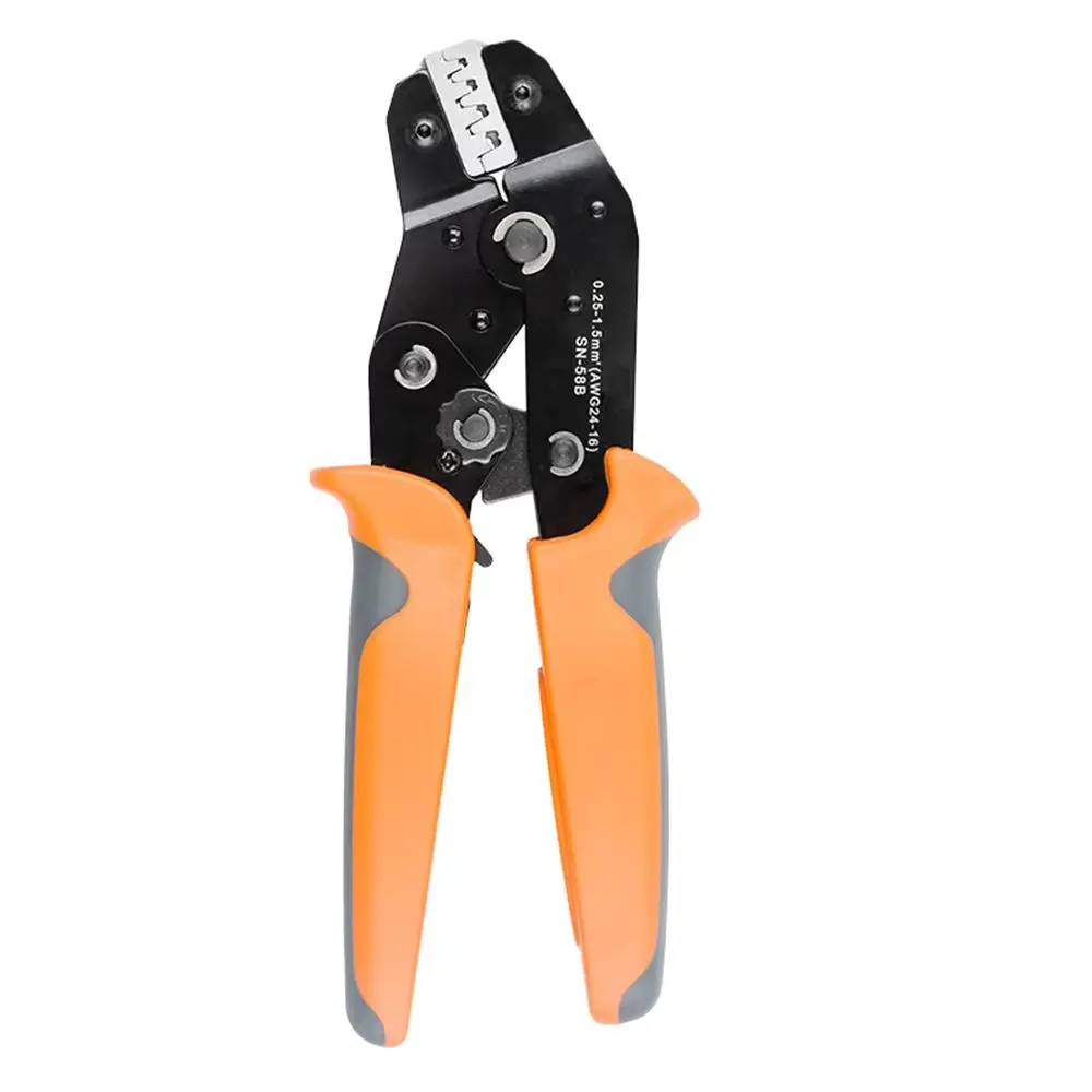 SN-58B Wire Crimping Pliers 0.25-1.5mm² Kit with Box TAB 2.8/4.8/6.3 SM2.5 XH2.54 Terminals for Electrical Hand Tools