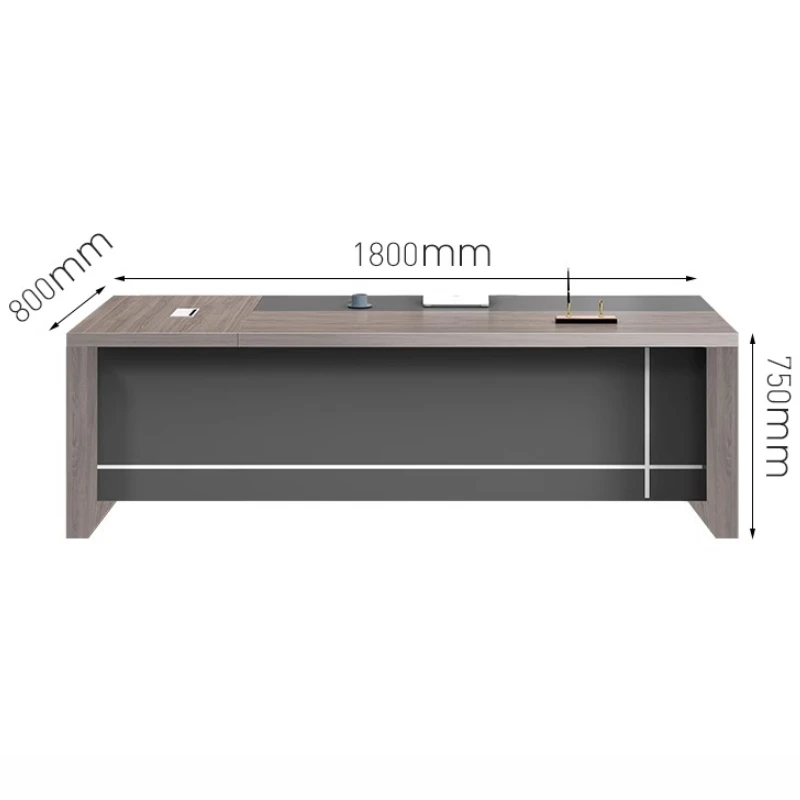 مكتب بتصميم بسيط وحديث، تخزين عتيق، خزائن مكاتب فاخرة وخفيفة عالية الجودة، أثاث تنفيذي Mesa De Escritorio #6