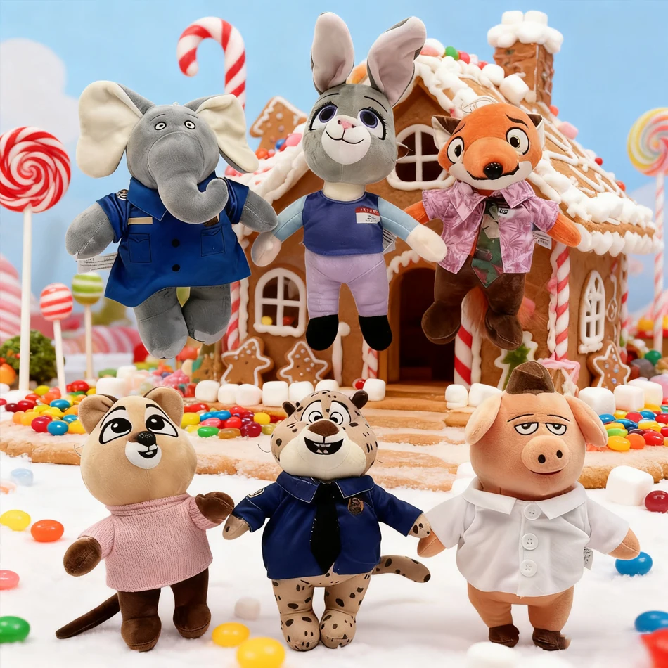 

6pcs Disney Zootopia Character Nick Wilde Judy Hopps Cartoon Cute Toy Doll Model Birthday Christmas Gift for Children Friends