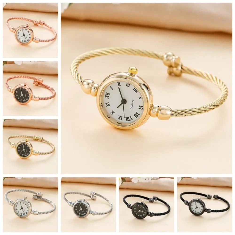 Casual Luxury Bangle Bracelet Retro Alloy Quartz Watch Wristwatch Chain Watches Women