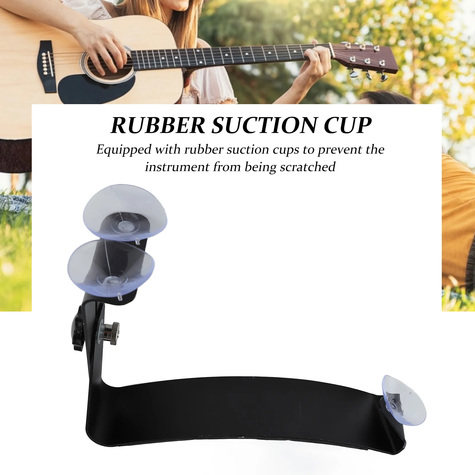 Black Guitar Stand Holder With Rubber Suction Cup Electric Guitar Support For Indoor Performance